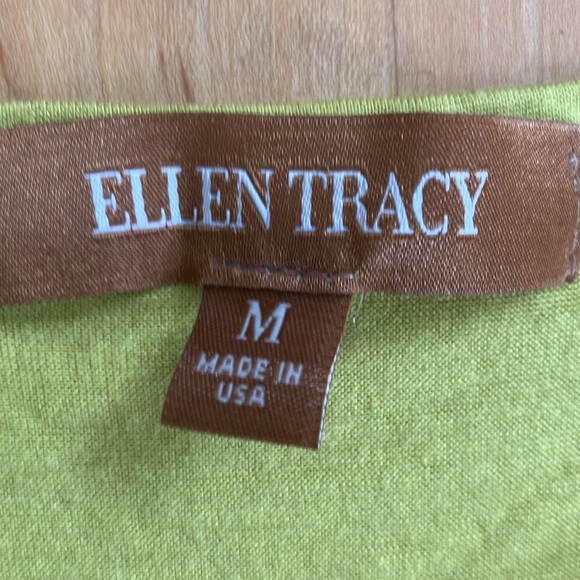 2/$20 Yellowy-green Ellen Tracy draped tank top Medium - Picture 6 of 10